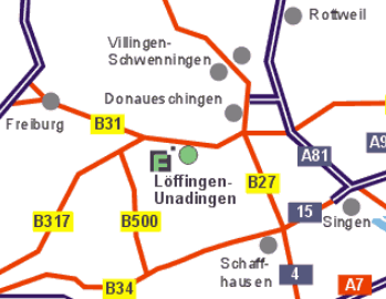 Plan d'accès Föhrenbach GmbH Unadingen
